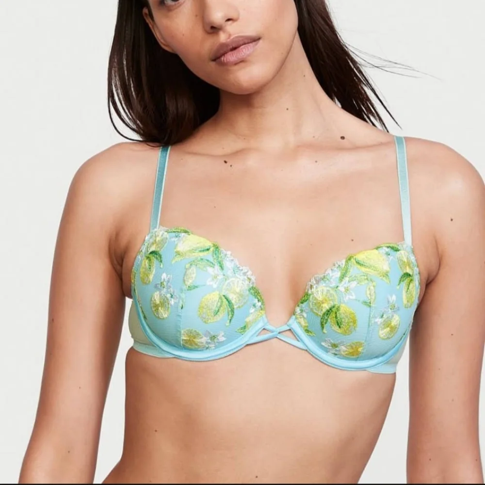 NWT VICTORIA'S  SECRET DREAM ANGELS  Lightly-Lined Lemon Embroidery Demi Bra 36F - Picture 2 of 6